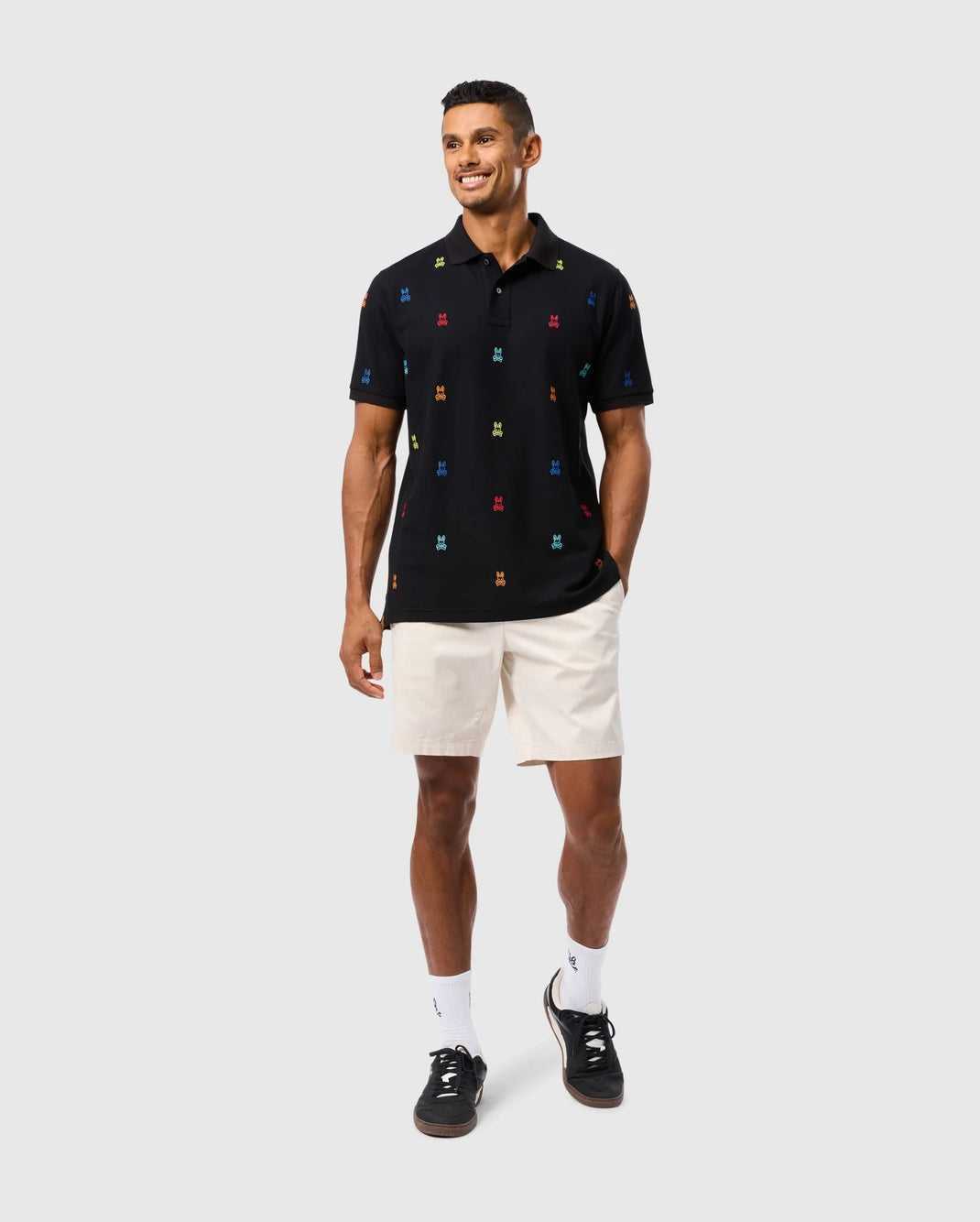 Polos Psycho Bunny Bonham Pique Polo Noir Homme | RNN-41714143